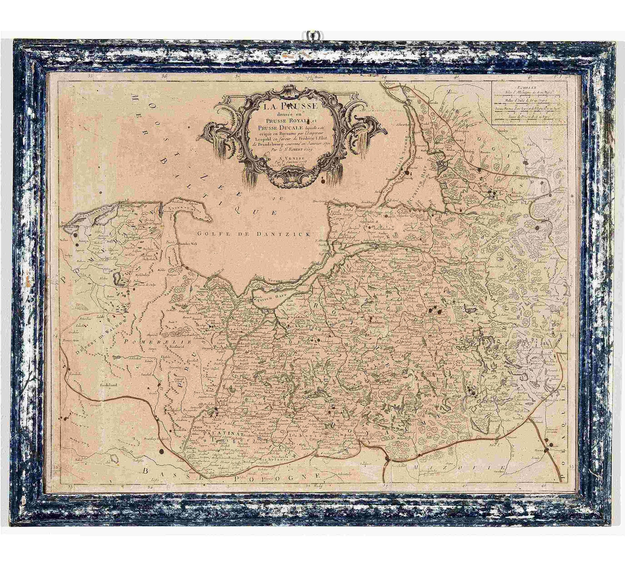 Carta geografica del Regno di Prussia