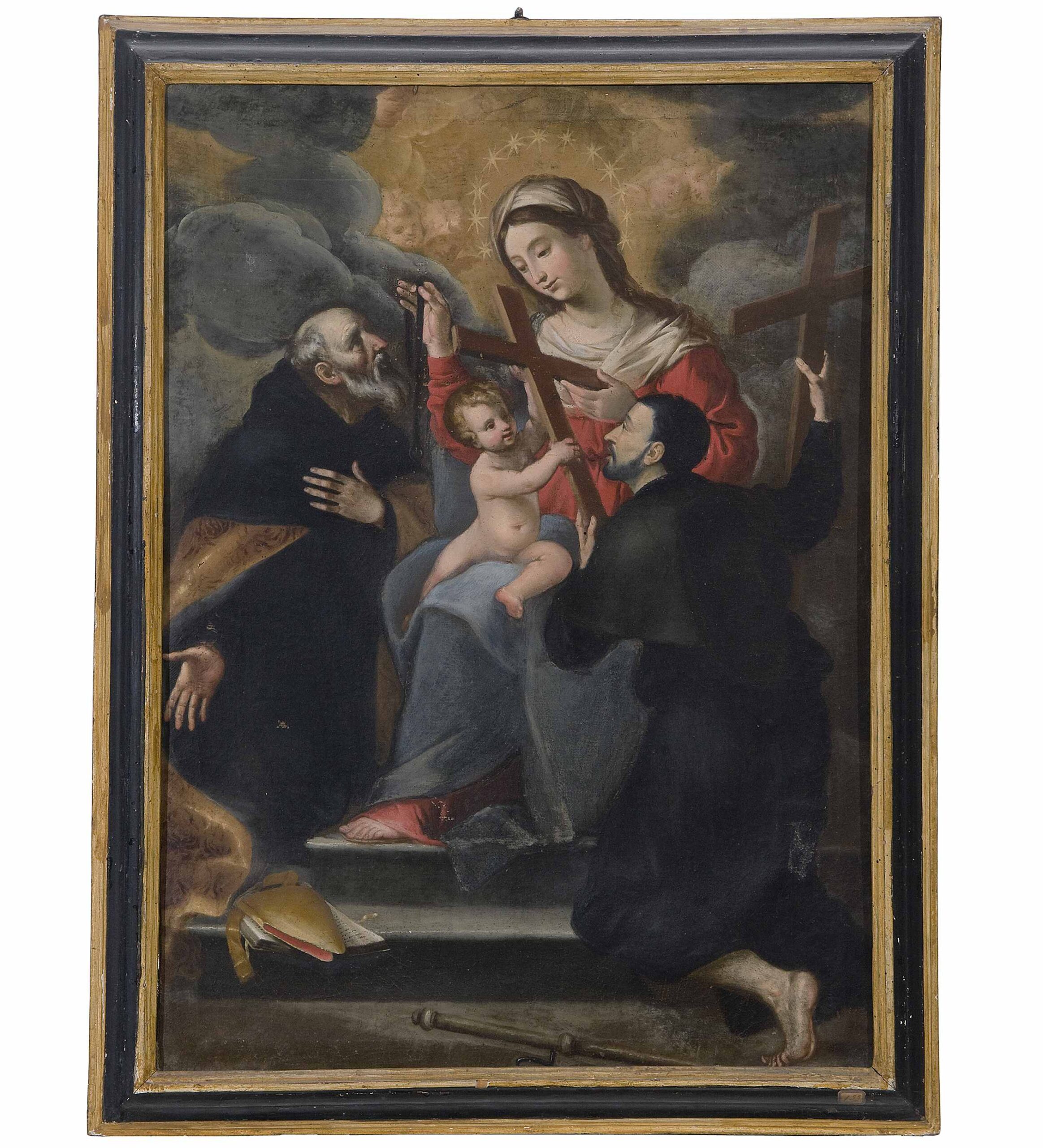 Madonna col Bambino, sant’Agostino e un santo