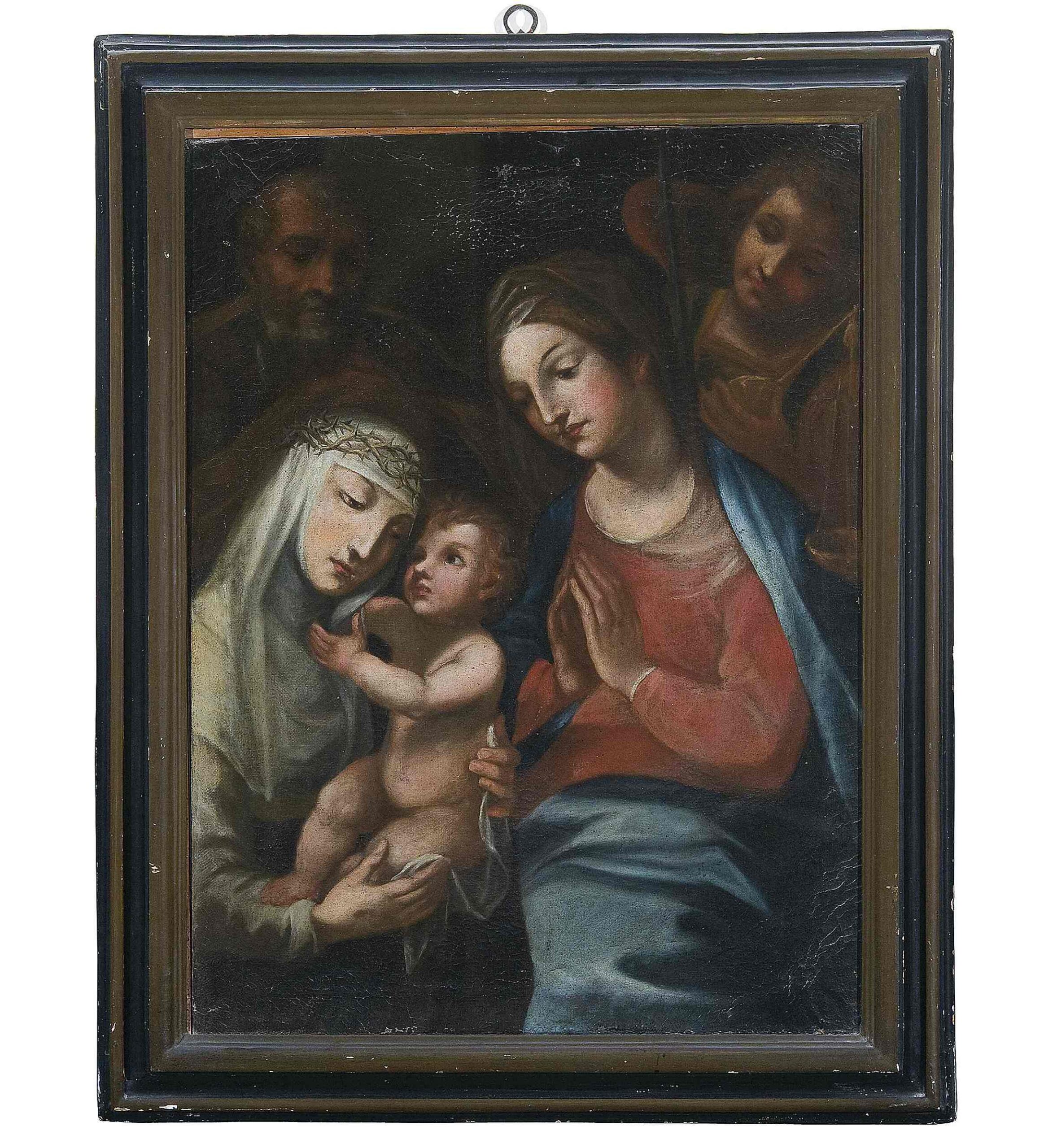 Sacra Famiglia con santa Caterina da Siena e san Michele Arcangelo