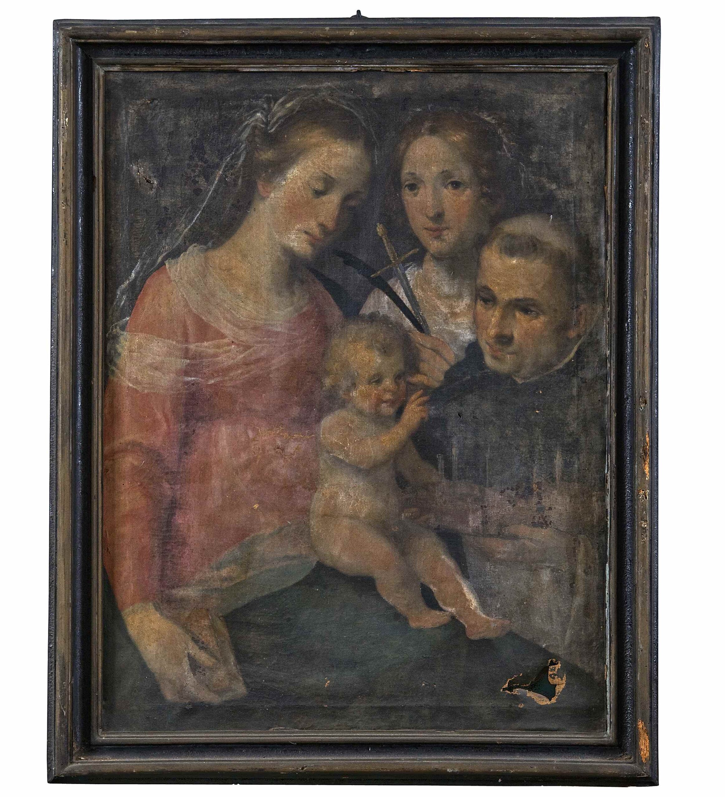 Madonna col Bambino, il Beato Sansedoni e Santa Lucia