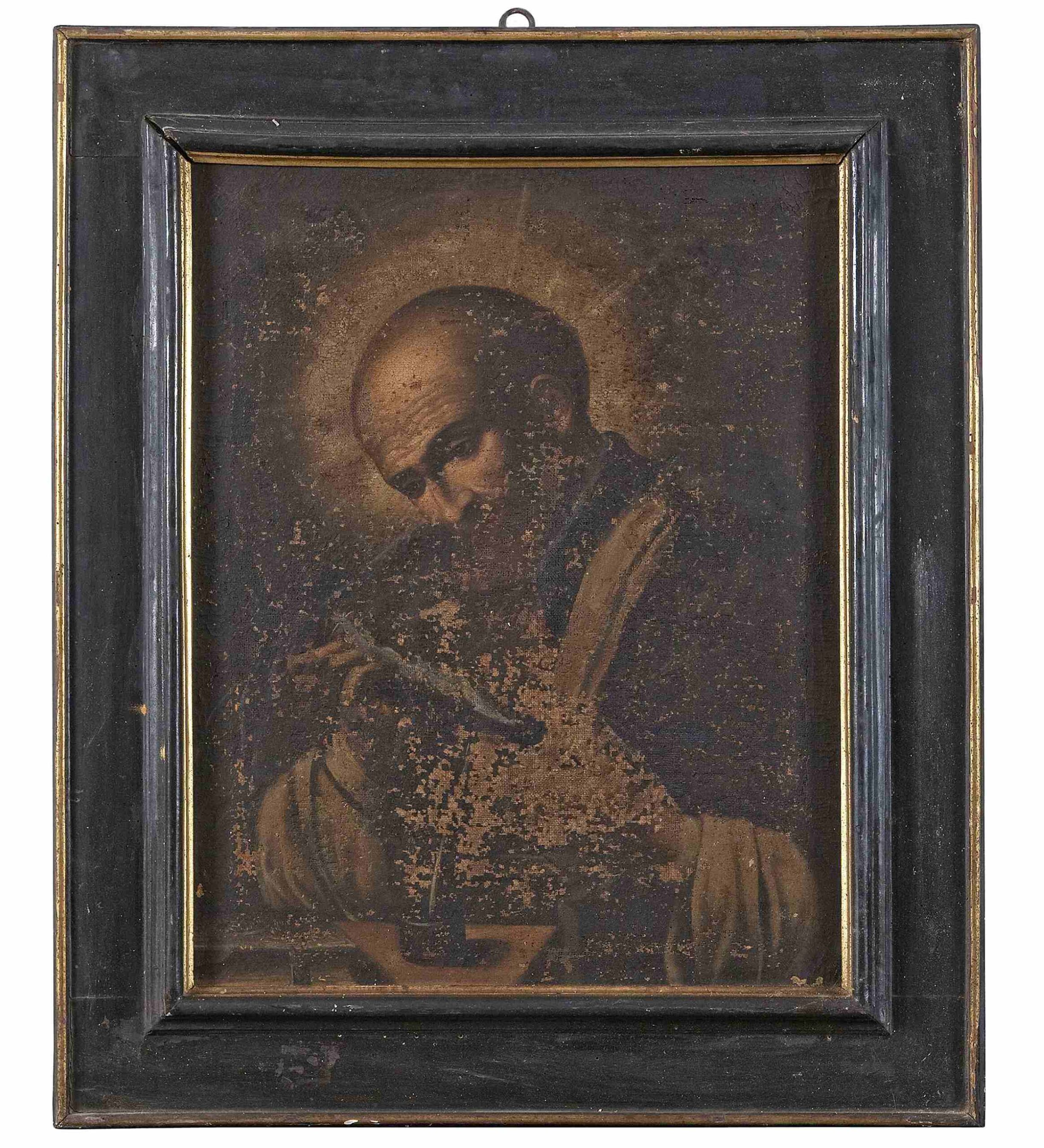 Santo in adorazione della Croce