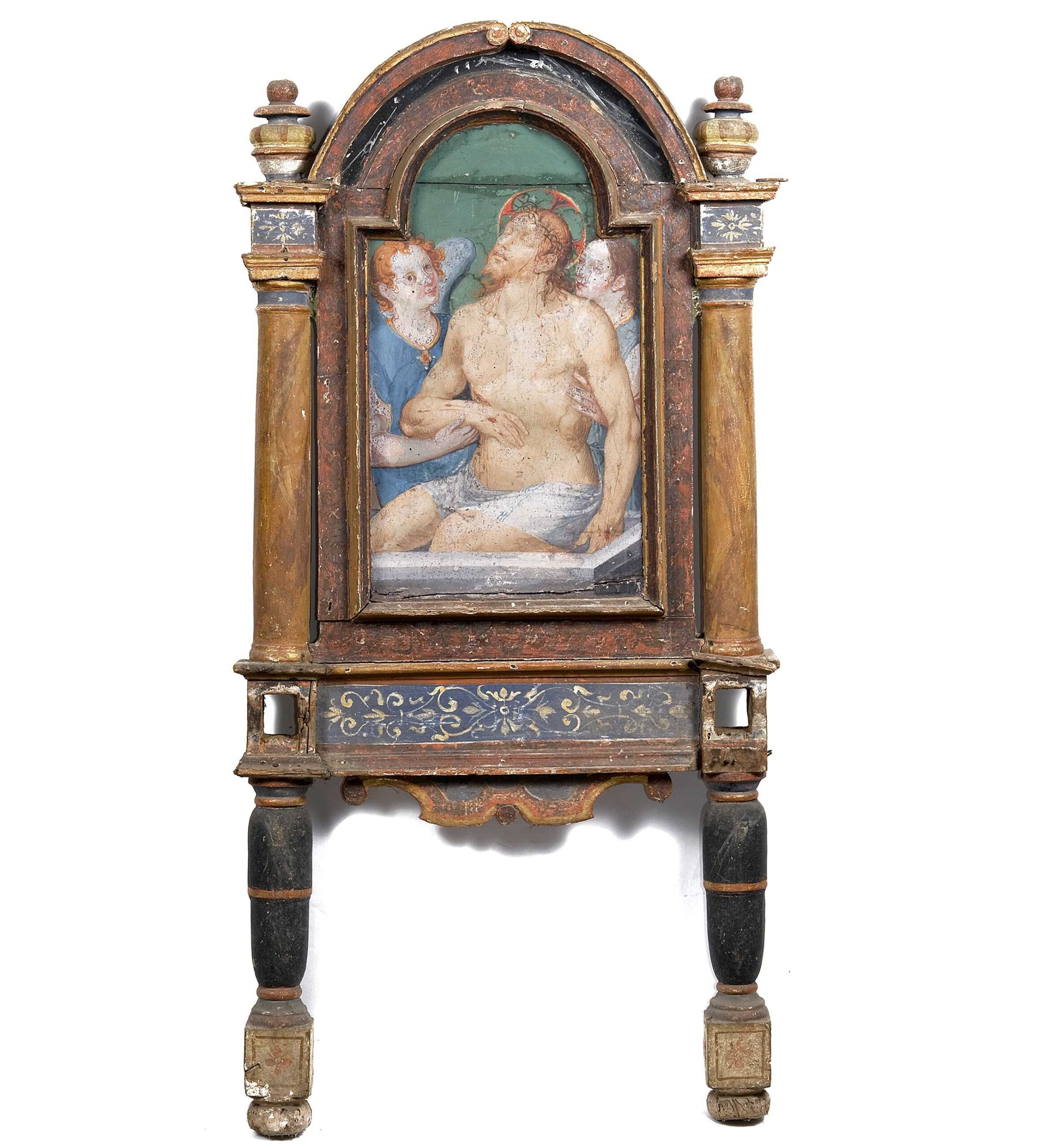 Cristo in pietà sorretto da angeli