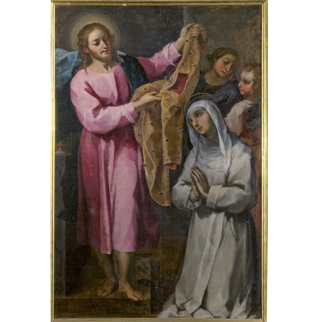 Cristo dona la veste miracolosa a Santa Caterina