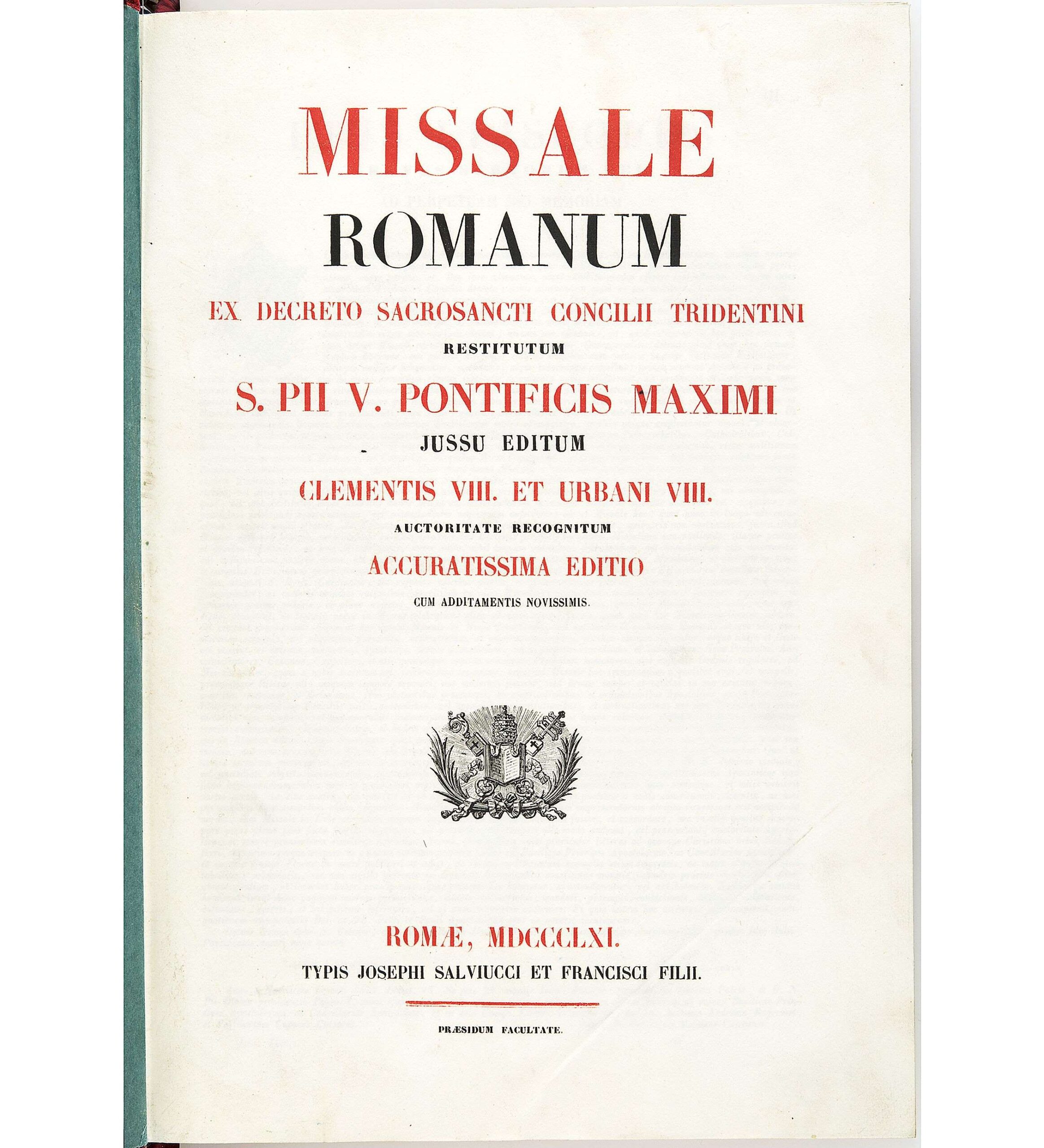 Frontespizio di messale