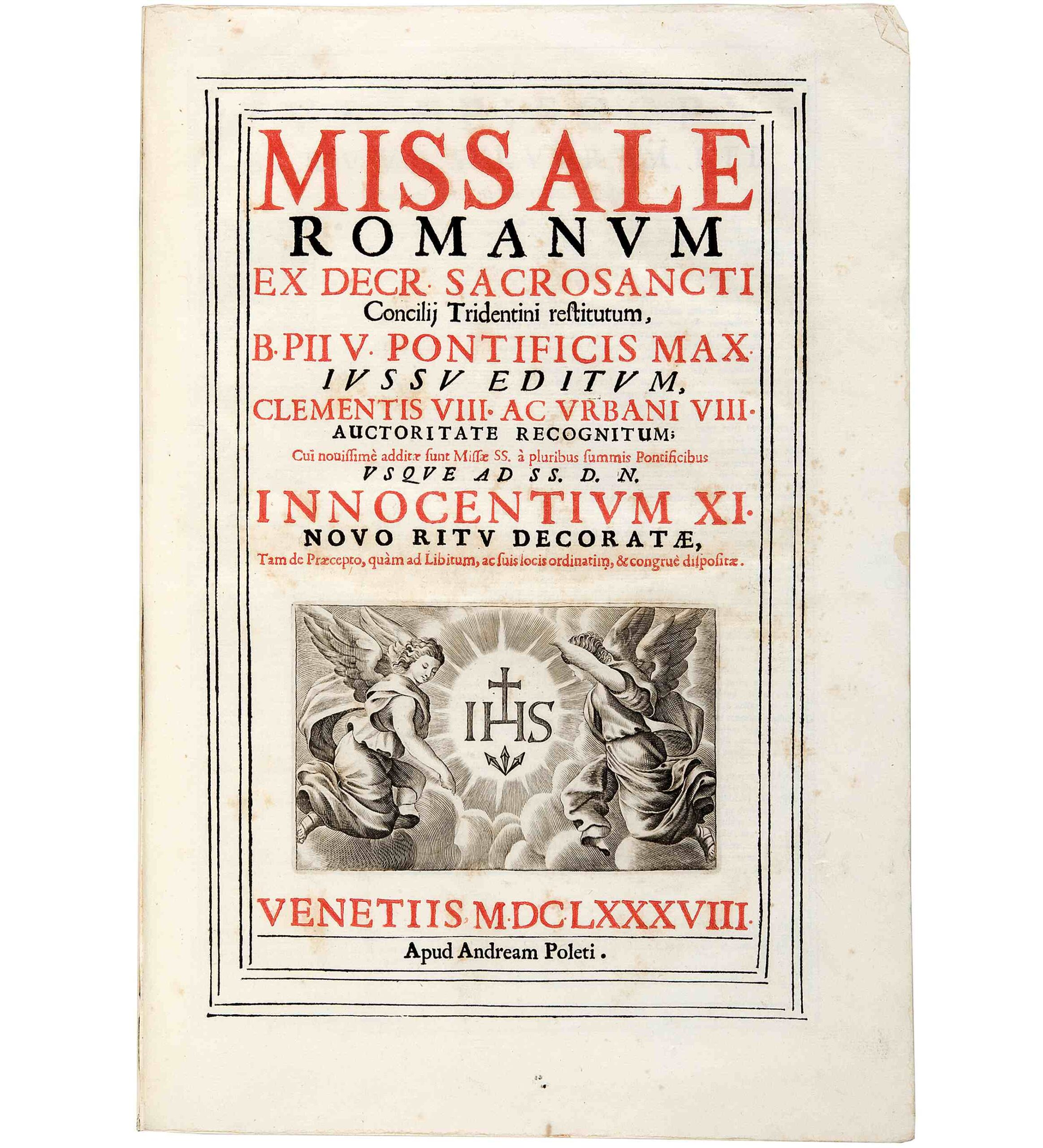 Frontespizio di messale