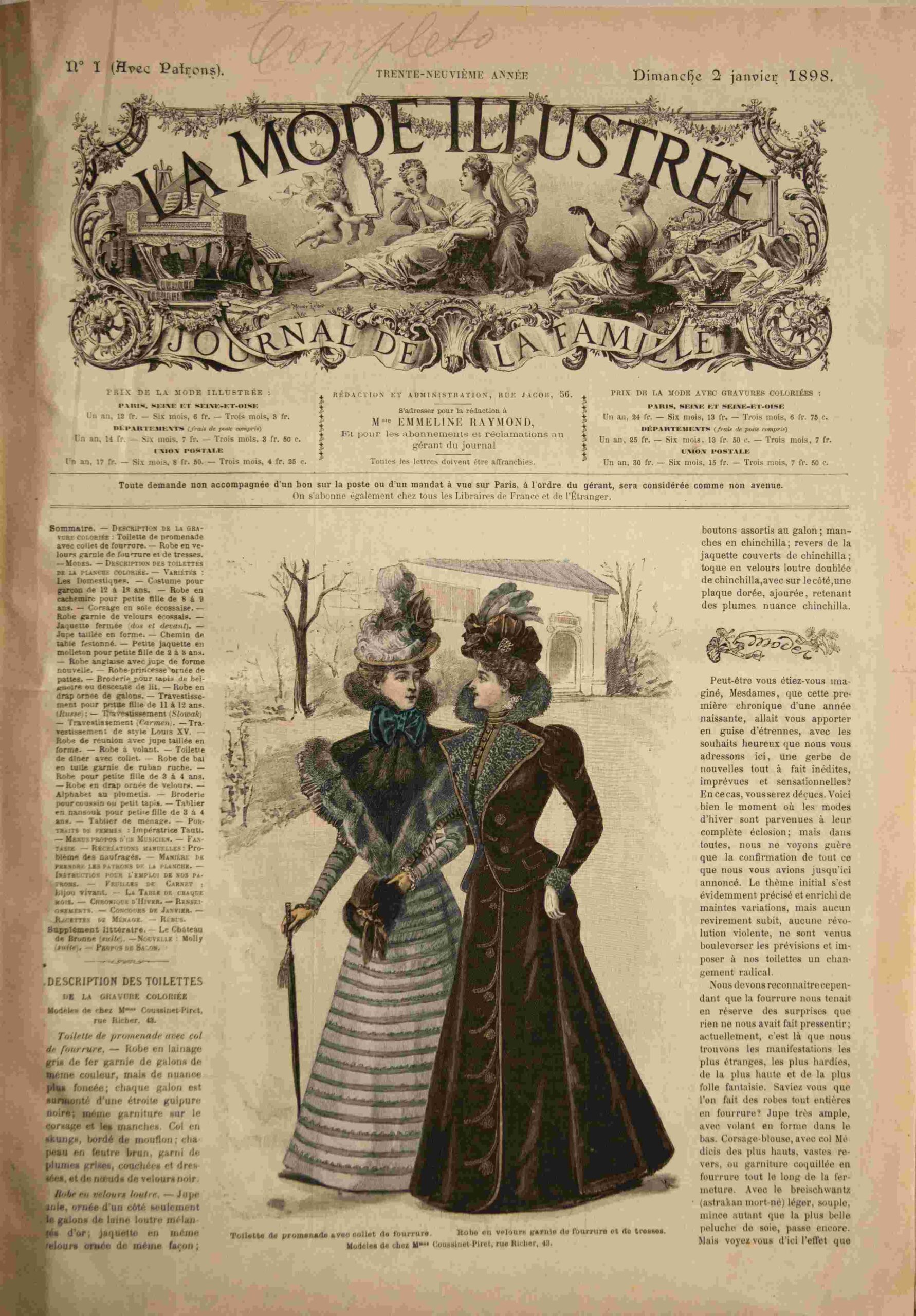 La Mode Illustrée Journal de la Famille