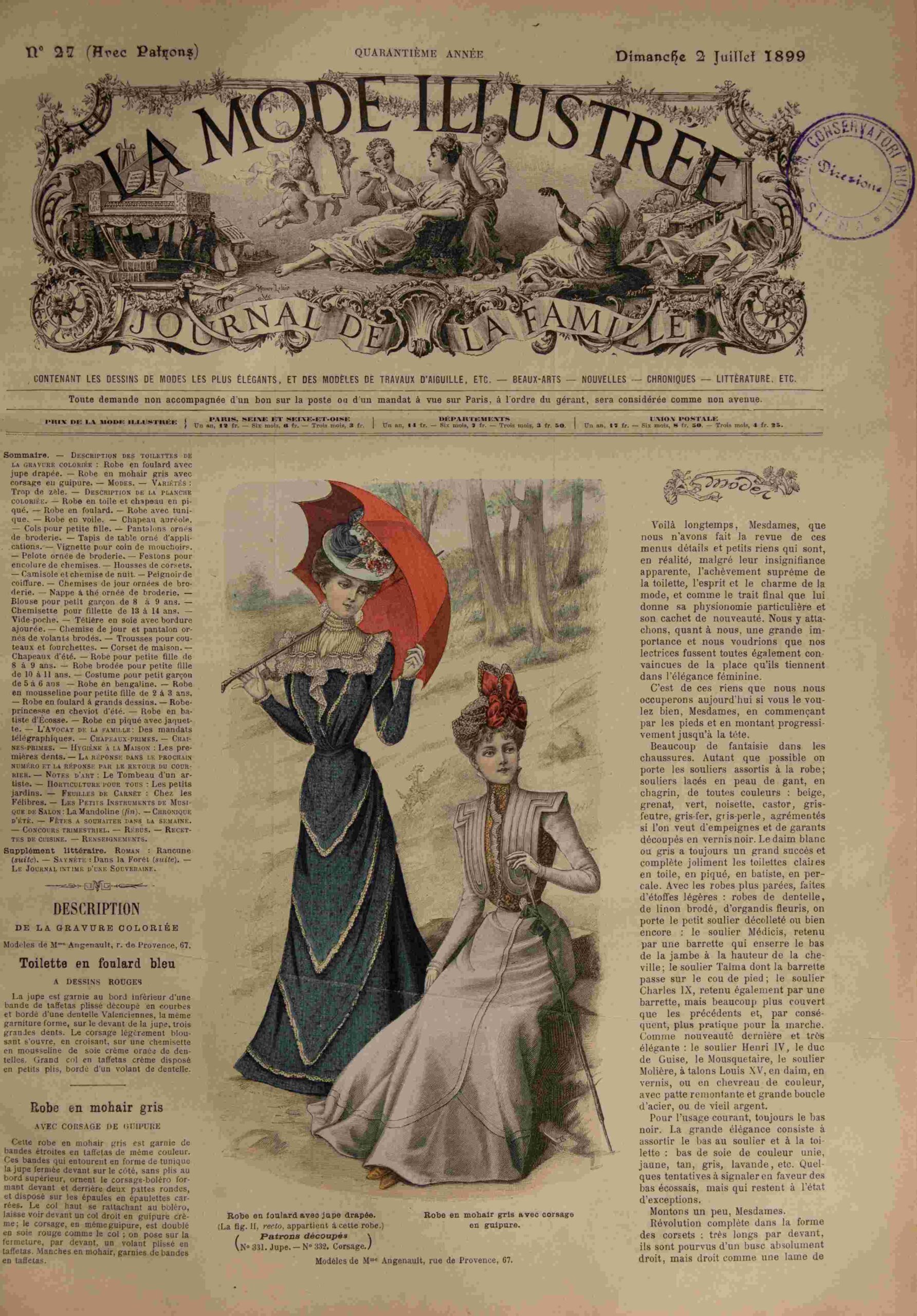La Mode Illustrée Journal de la Famille