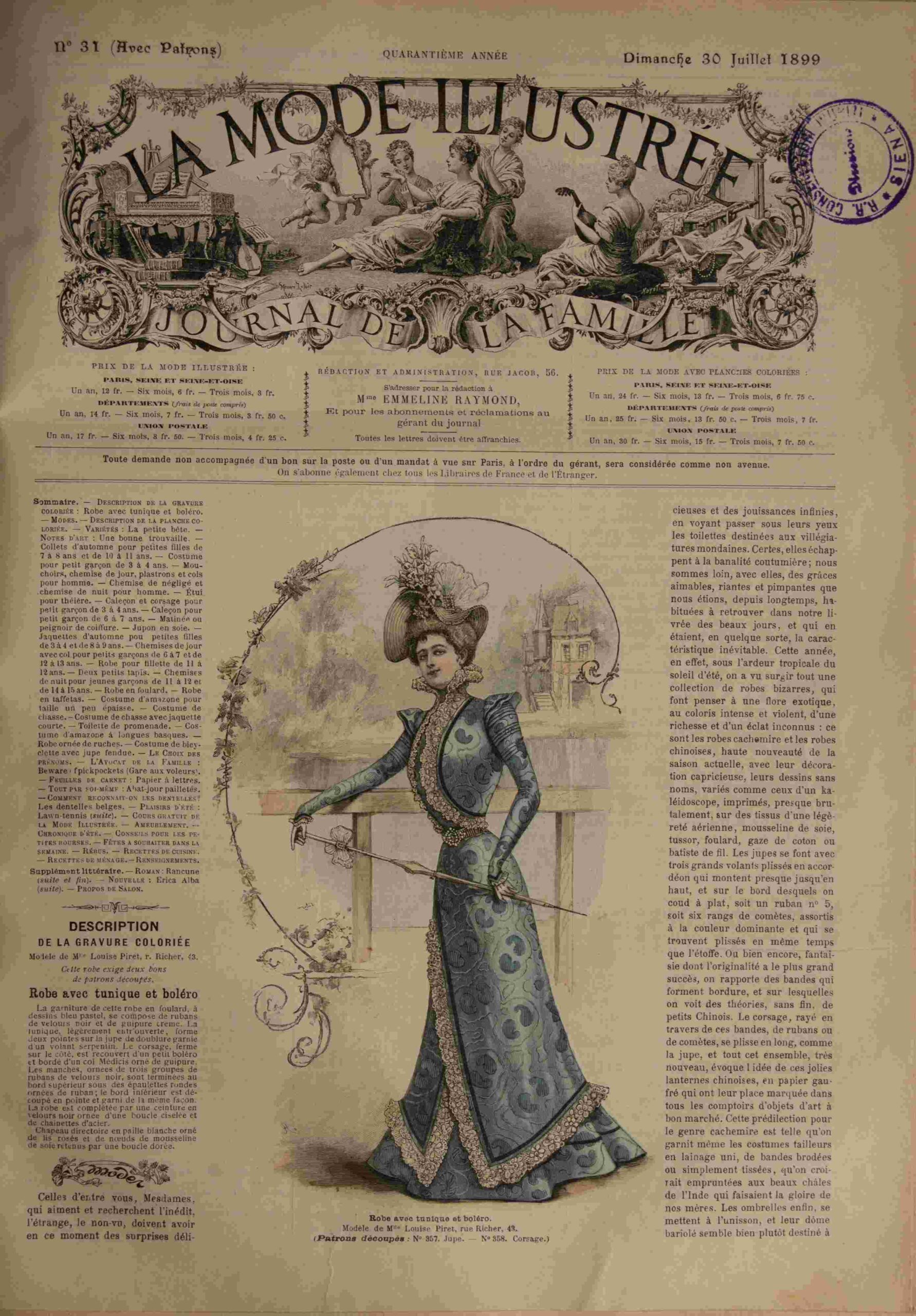 La Mode Illustrée Journal de la Famille