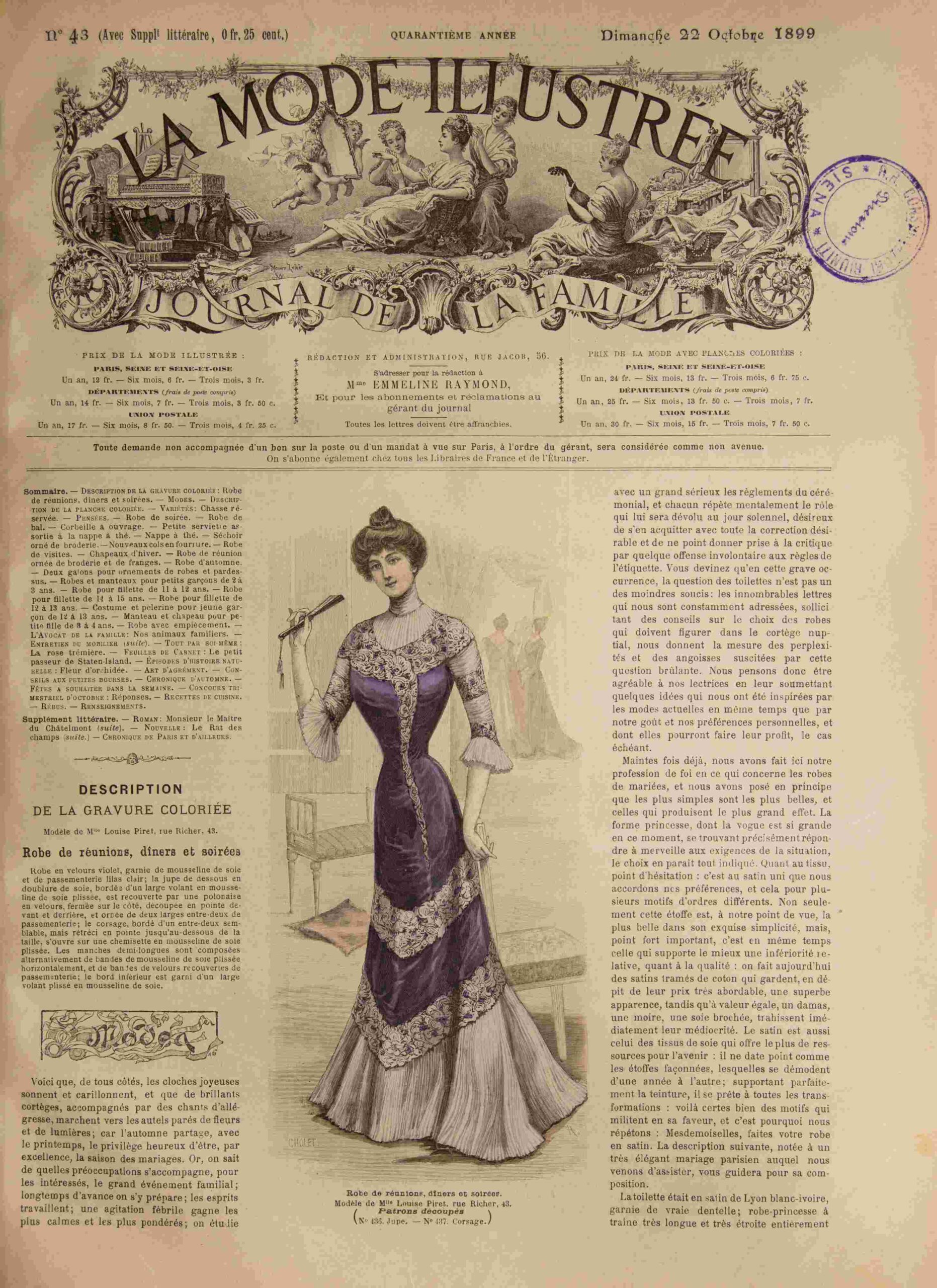La Mode Illustrée Journal de la Famille